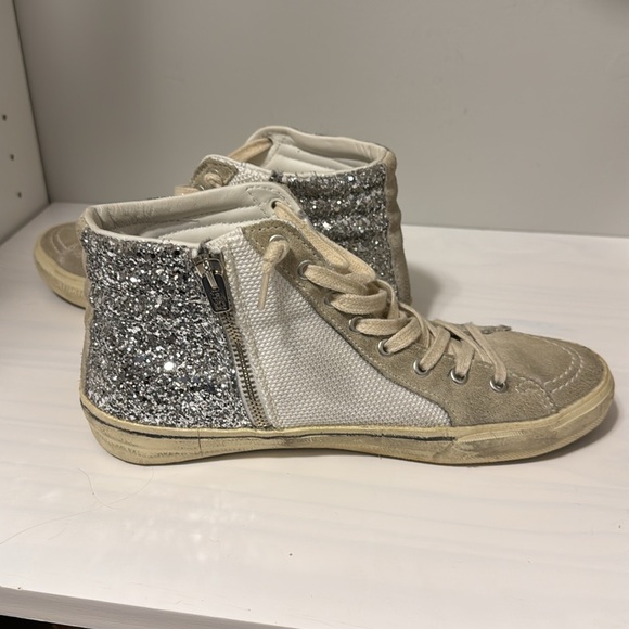 Golden Goose Slide Double Quarter Silver / White / Marble - Picture 7 of 11